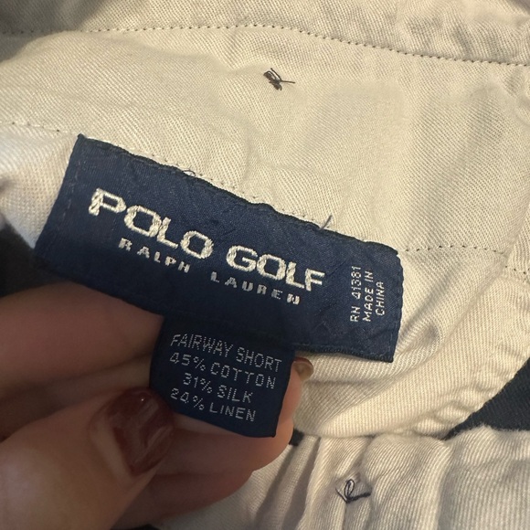 Vintage Y2K Polo Ralph Lauren Golf Pleated Men's Navy Blue Shorts Size 36 Preppy - Picture 2 of 5